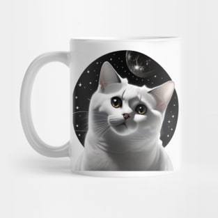 Cat looking at infinity Mug